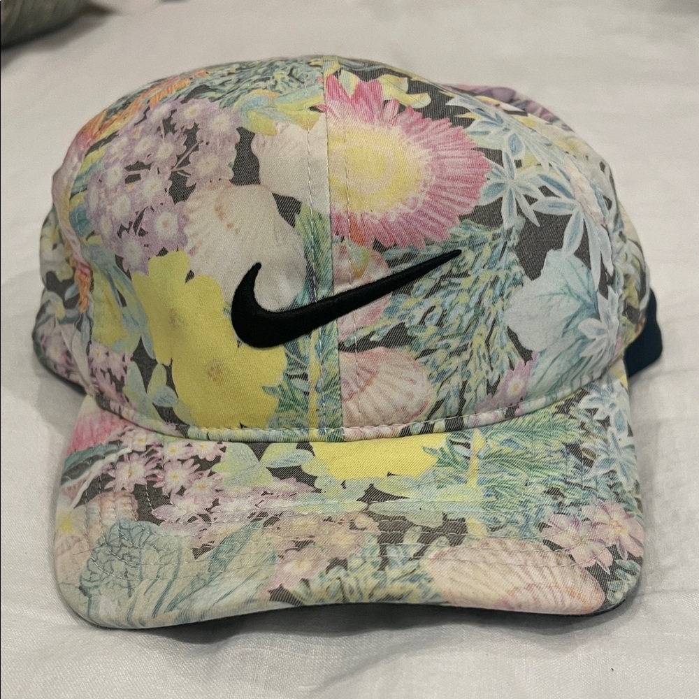 Nike Multicolor Floral Cap with Black Logo